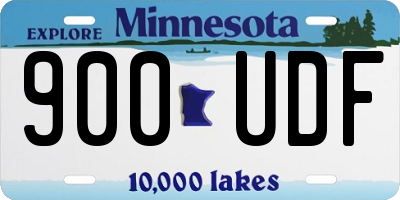 MN license plate 900UDF