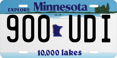MN license plate 900UDI