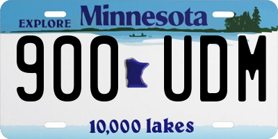 MN license plate 900UDM