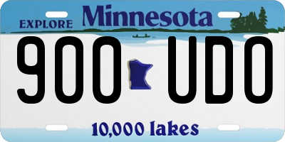 MN license plate 900UDO