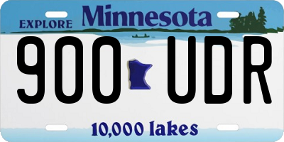 MN license plate 900UDR