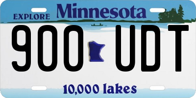 MN license plate 900UDT