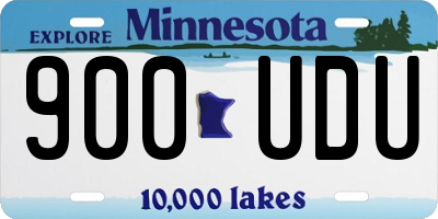 MN license plate 900UDU