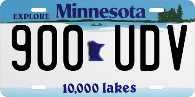 MN license plate 900UDV