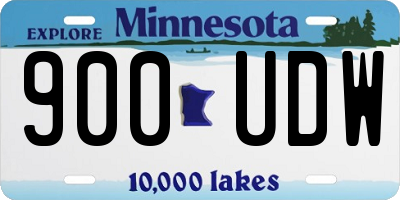 MN license plate 900UDW