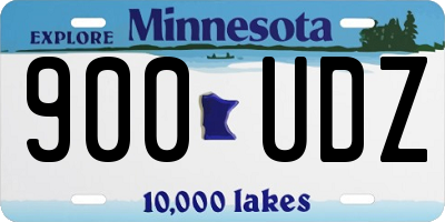 MN license plate 900UDZ