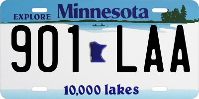 MN license plate 901LAA