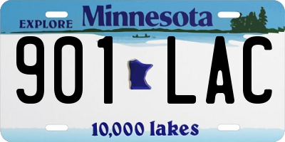 MN license plate 901LAC