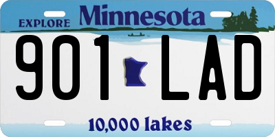 MN license plate 901LAD