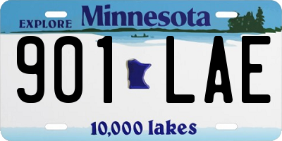 MN license plate 901LAE