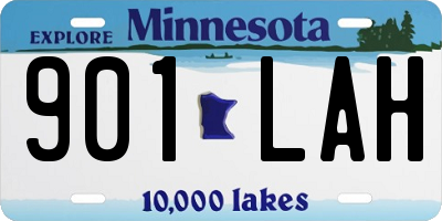 MN license plate 901LAH