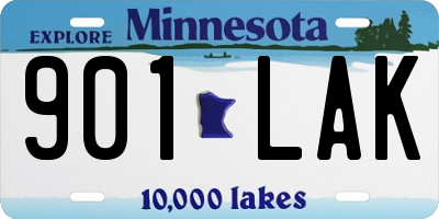 MN license plate 901LAK