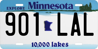 MN license plate 901LAL