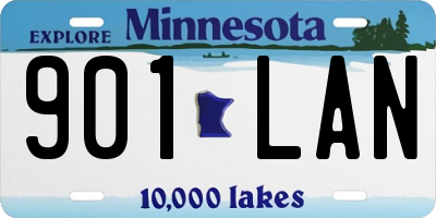 MN license plate 901LAN