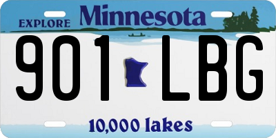 MN license plate 901LBG