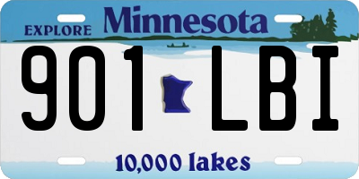 MN license plate 901LBI