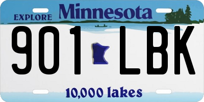 MN license plate 901LBK