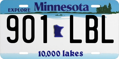 MN license plate 901LBL