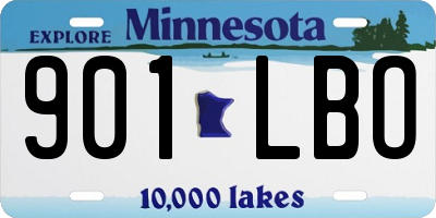 MN license plate 901LBO