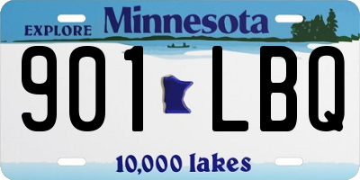 MN license plate 901LBQ