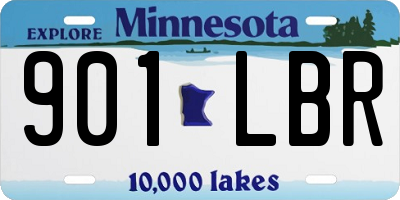 MN license plate 901LBR