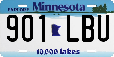 MN license plate 901LBU