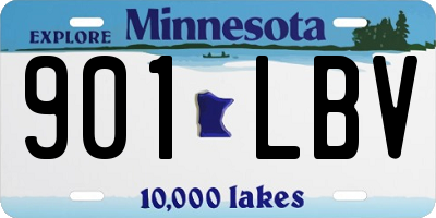 MN license plate 901LBV
