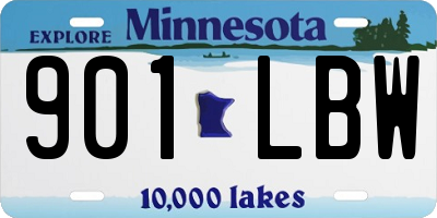 MN license plate 901LBW