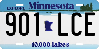 MN license plate 901LCE