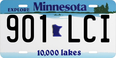 MN license plate 901LCI
