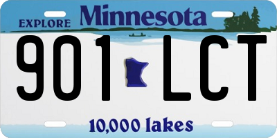 MN license plate 901LCT