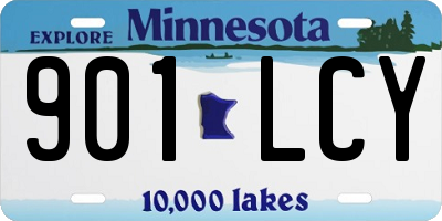 MN license plate 901LCY