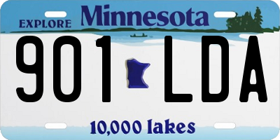 MN license plate 901LDA