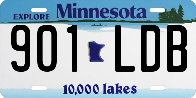 MN license plate 901LDB