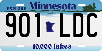 MN license plate 901LDC