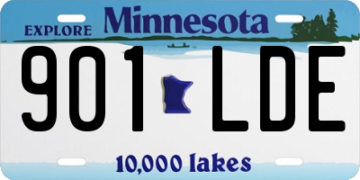 MN license plate 901LDE