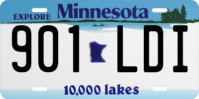 MN license plate 901LDI