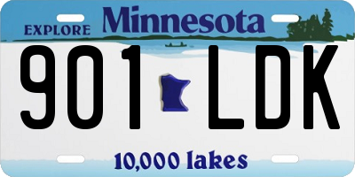 MN license plate 901LDK