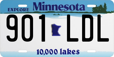 MN license plate 901LDL