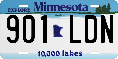 MN license plate 901LDN