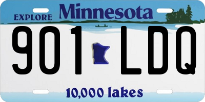 MN license plate 901LDQ