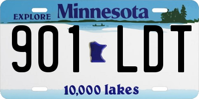 MN license plate 901LDT