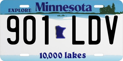 MN license plate 901LDV
