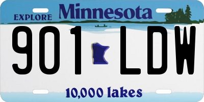 MN license plate 901LDW