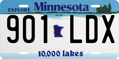 MN license plate 901LDX