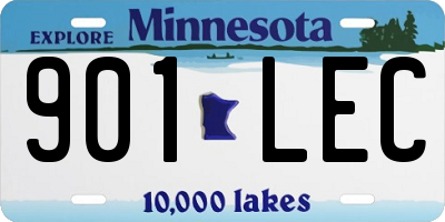 MN license plate 901LEC