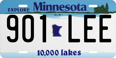MN license plate 901LEE