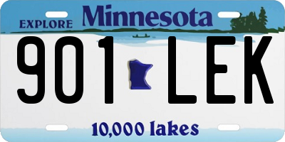 MN license plate 901LEK