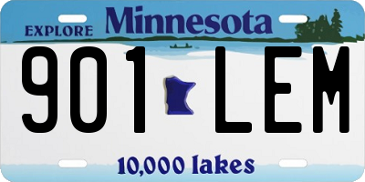 MN license plate 901LEM