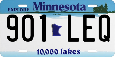 MN license plate 901LEQ